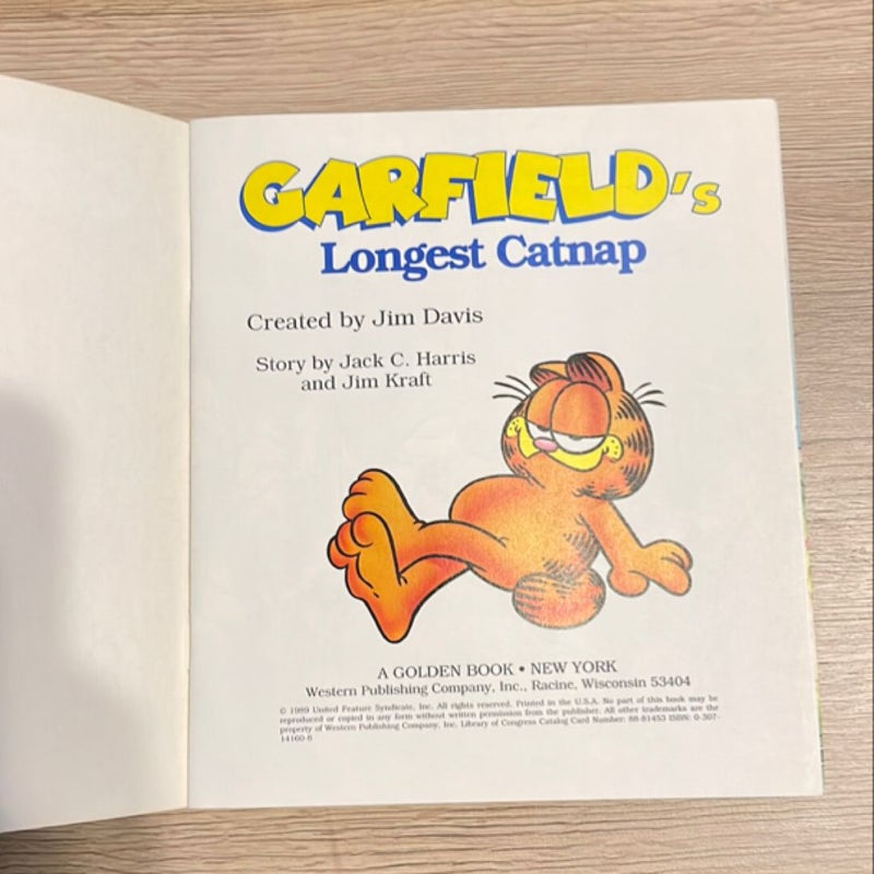 Garfield’s longest nap 