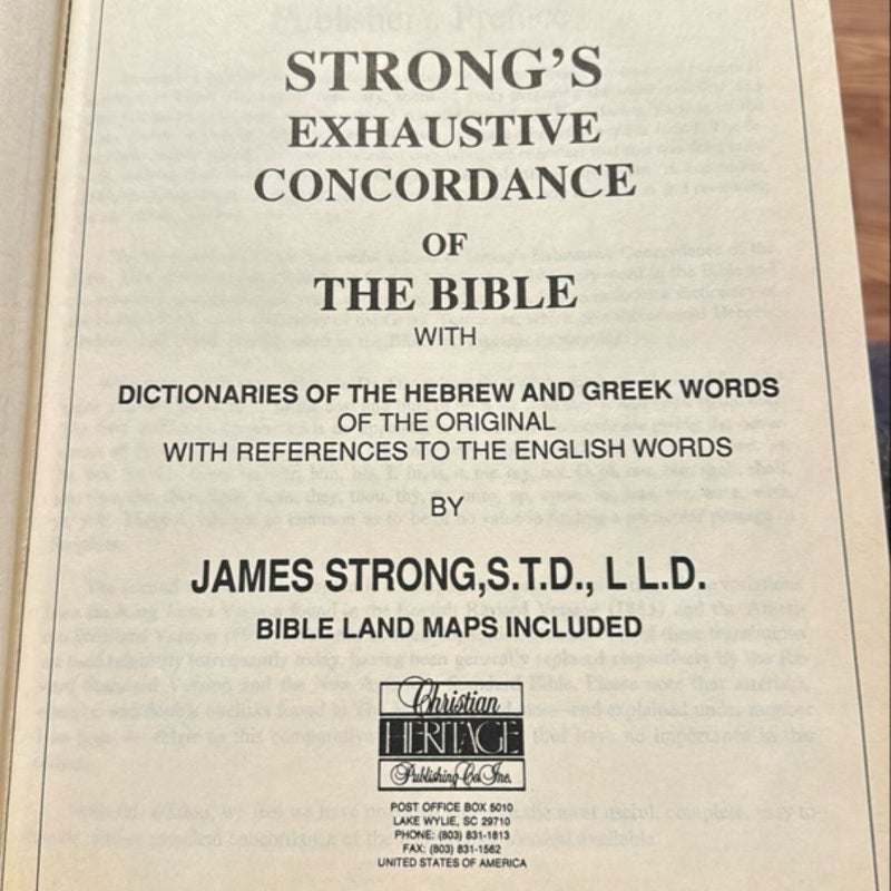 Strong’s Exhaustive Concordance of the Bible 