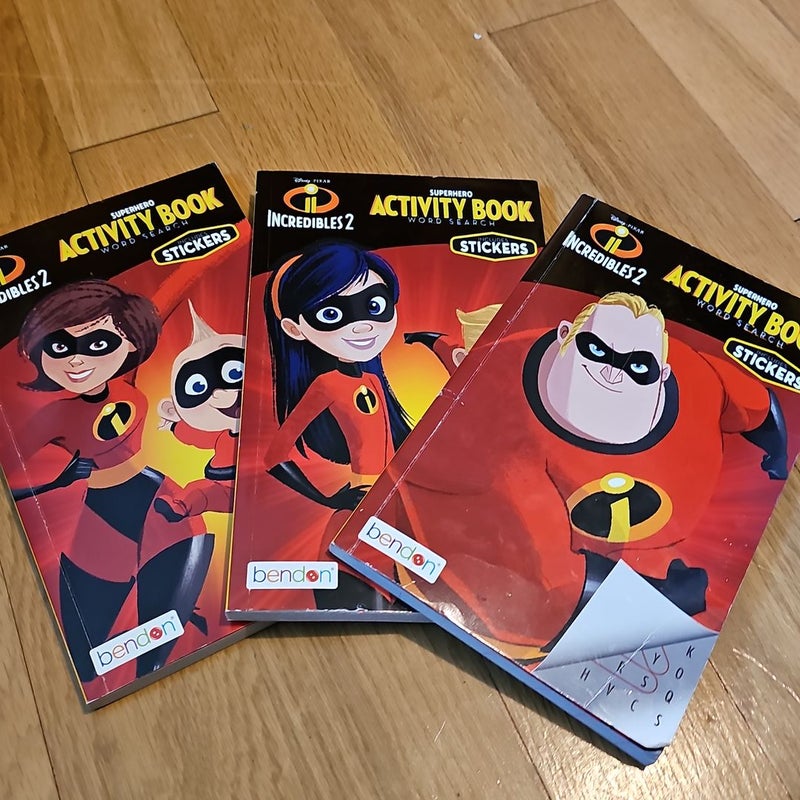 Incredibles themes activity books