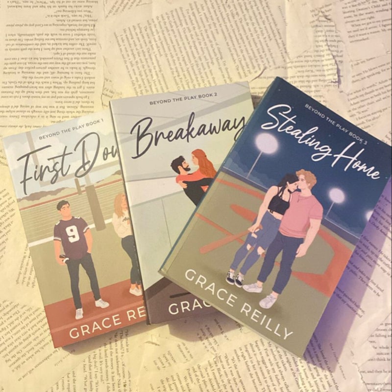 Beyond The Play Series (First Down, Breakaway, Stealing Home) + handmade bookmarks