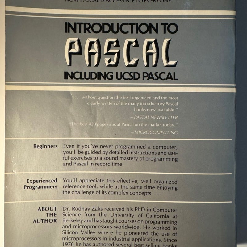 Introduction to Pascal (Including UCSD Pascal)