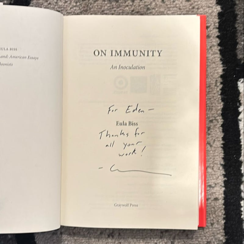 On Immunity (signed by author)