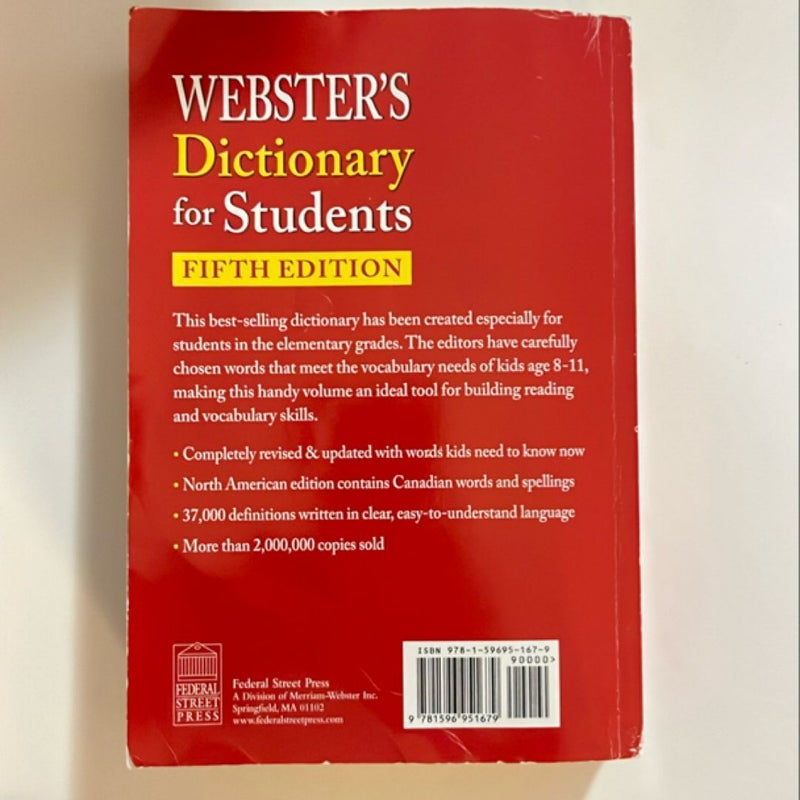 Webster's Dictionary for Students, Fifth Edition