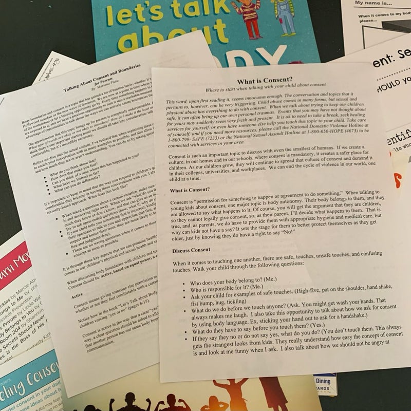 Let's Talk about Body Boundaries, Consent and Respect Little Justice Leaders Activity Pack