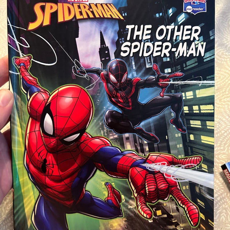 Set of Eight Marvel's Spider-Man mereader books with reader