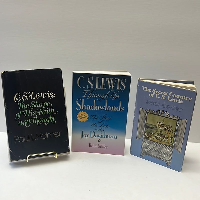 C.S.Lewis Bundle: The Secret Country of C.S.Lewis, The Shade of His Faith and Thought, & The Story of His Life w/Joy Davidman