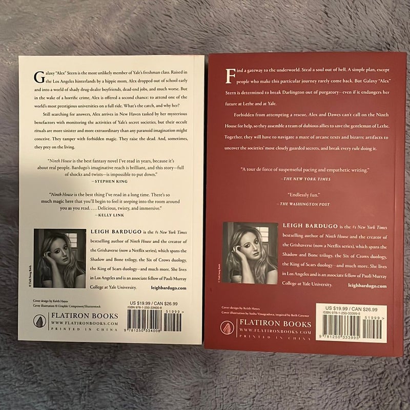 Ninth House and Hell Bent Special Edition by Leigh Bardugo, Barnes and Noble Edition, sprayed edges
