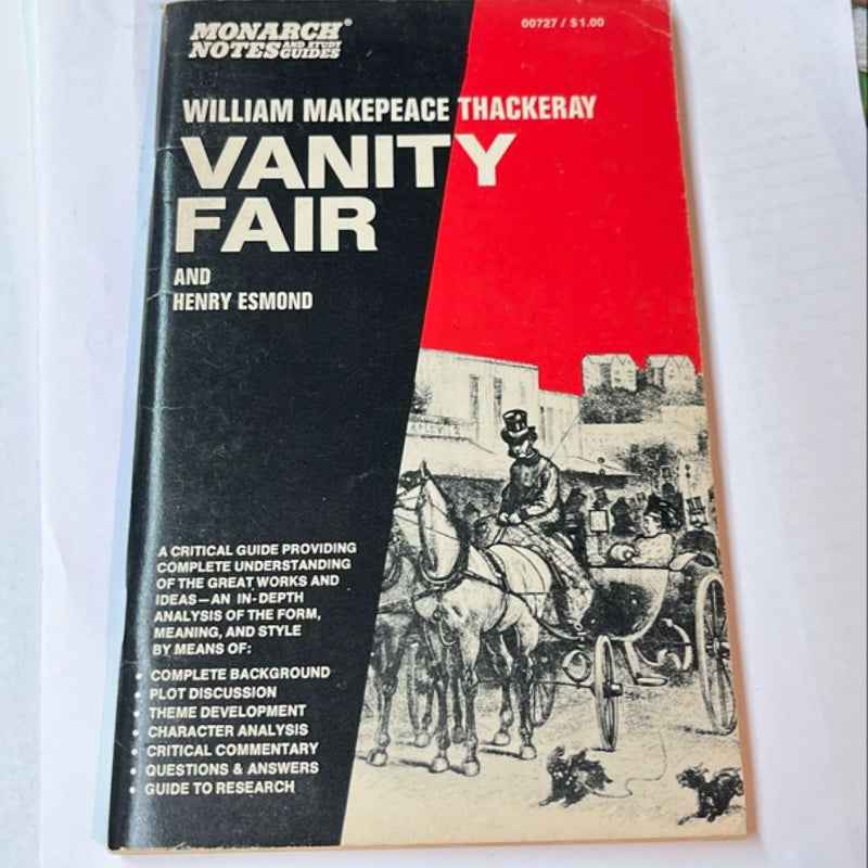Monarch Notes - Vanity Fair by , Paperback | Pangobooks