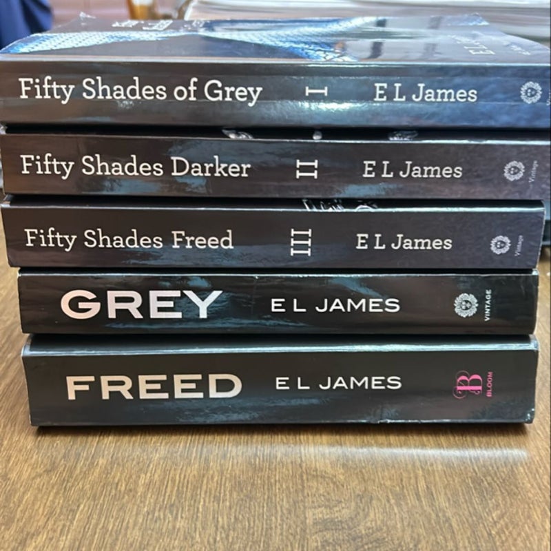 Fifty Shades of Grey Trilogy Books 1-3, Grey, and Freed