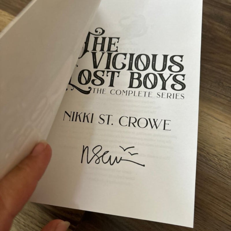 Signed The Vicious Lost Boys novel grounds omnibus