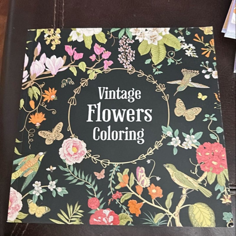 Vintage Flowers Coloring