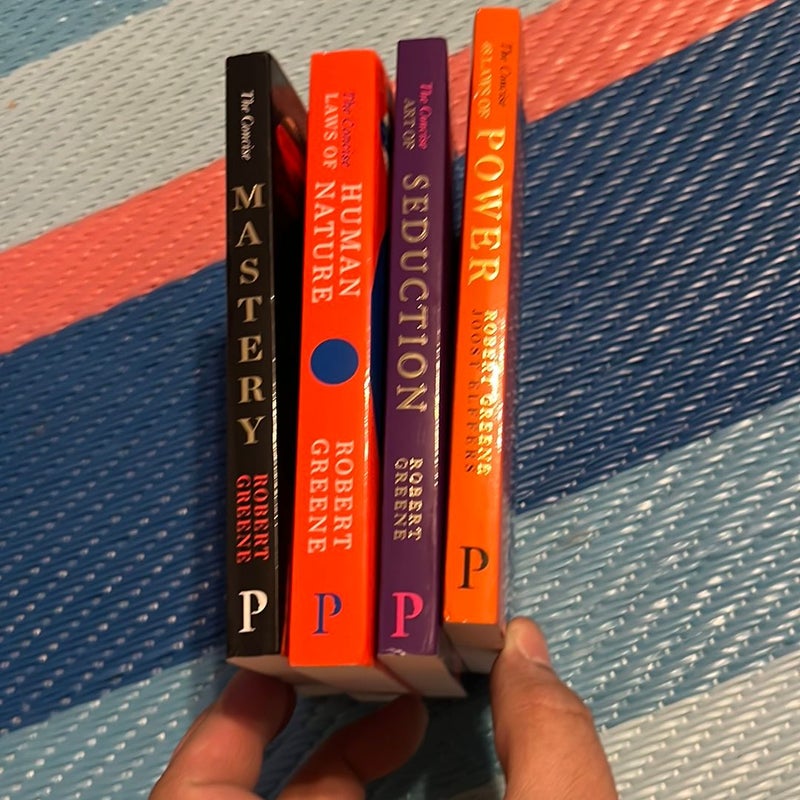 Robert Greene Collection 4 Books Set (The Art of Seduction, Mastery, The Concise 48 Laws of Power, The Laws of Human Nature)