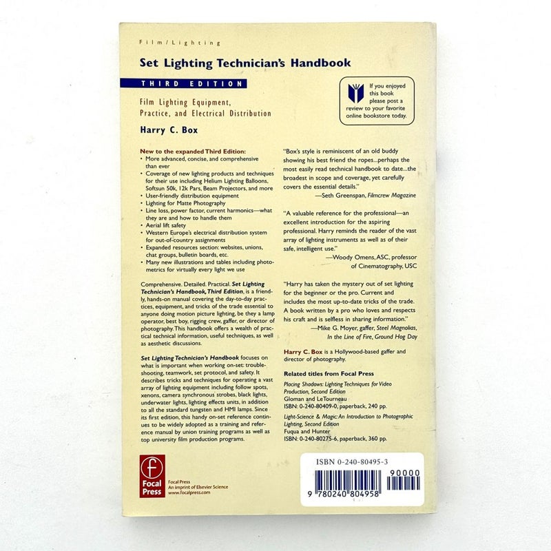 Set Lighting Technician's Handbook