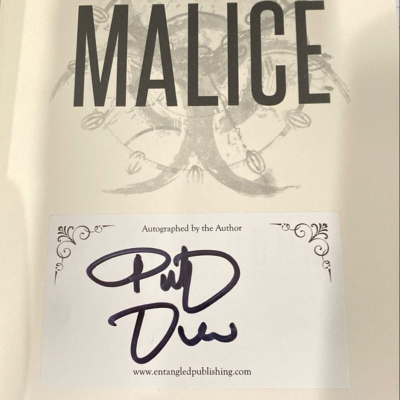 Malice (bookplate signed by author)