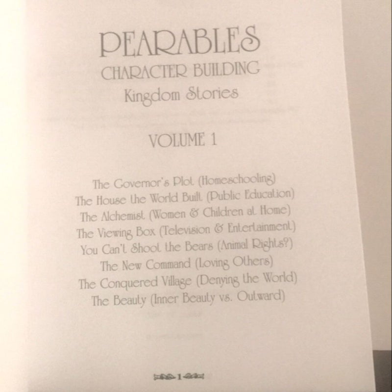 Pearables Character Building volume 1