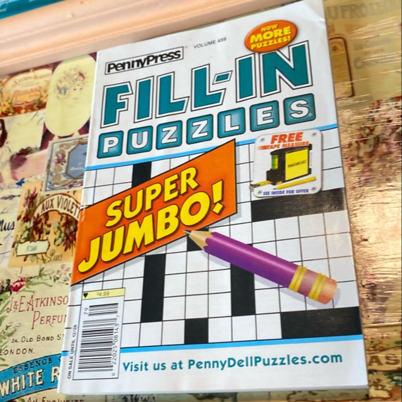 7 Penny Press Classic Fill In Puzzles Bundle Back issues never used