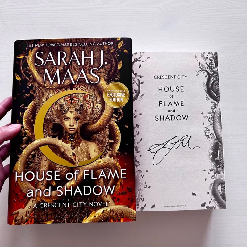Digital Signature Hardcover House of Flame and Shadow Sarah J. Maas Barnes Noble