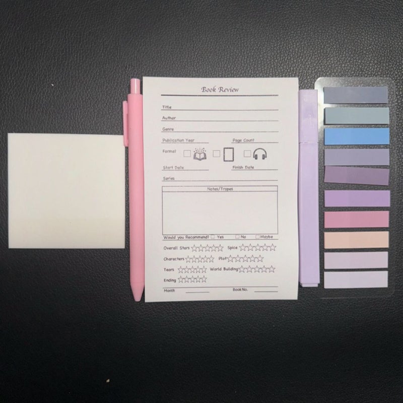 Book Review Sticky Notes Notepad