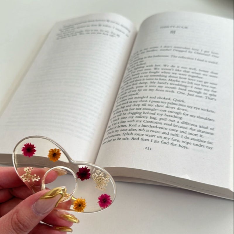 book/page/thumb holder - dried summer flowers 💐 