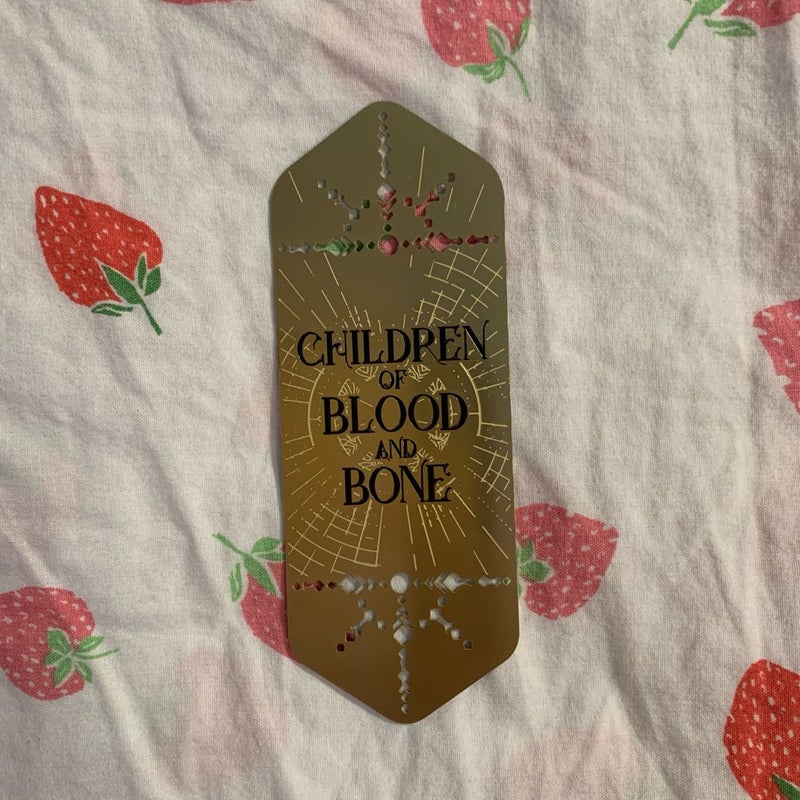 Children of Blood and Bone metal bookmark - must purchase with book/arc