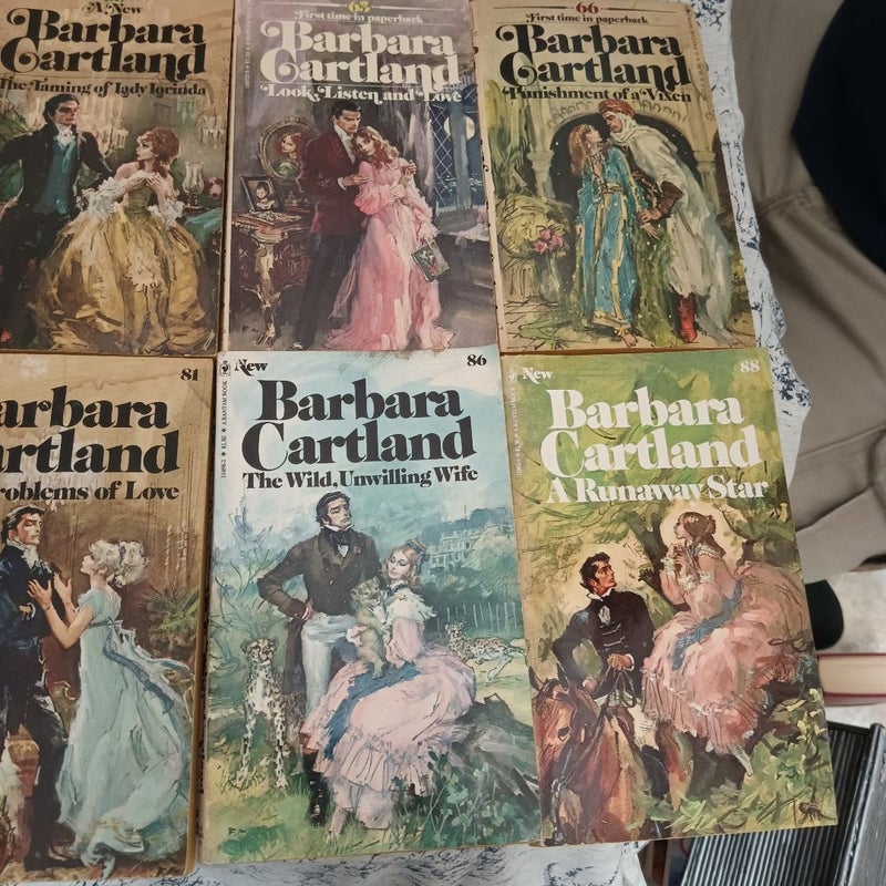 Barbara Cartland Lot 11 books vintage romance