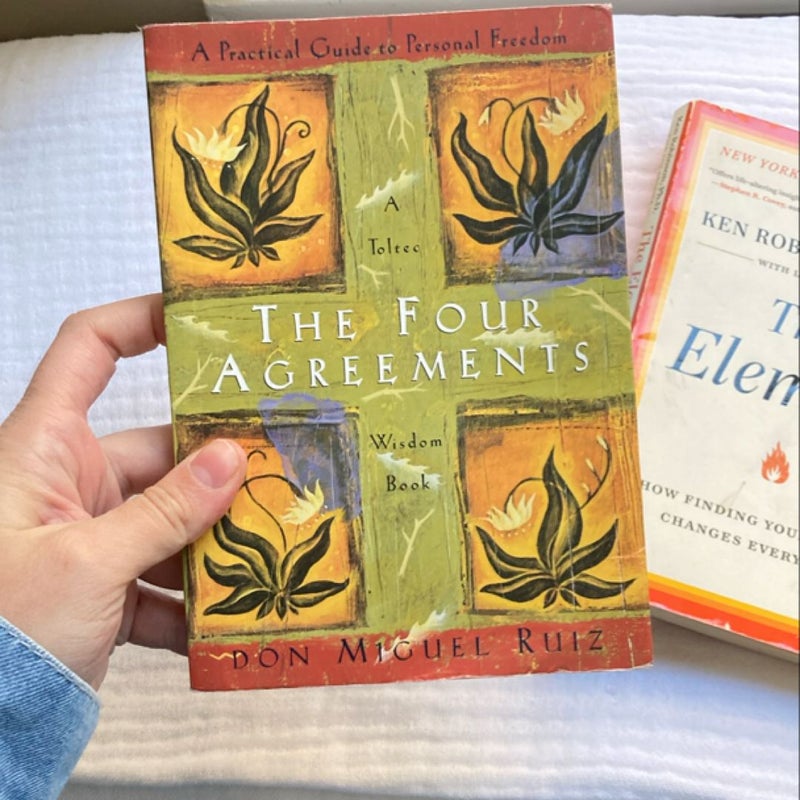 Self Help Bundle: The Four Agreements, The Element, Hardwiring Happiness