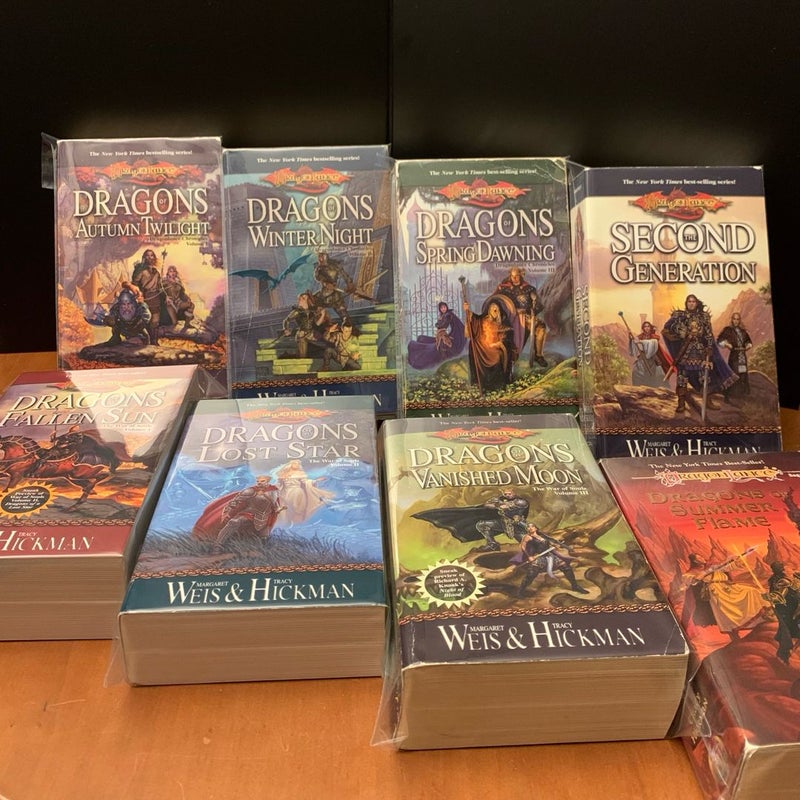 DragonLance: Complete Chronicles, War of Souls Trilogy: Dragons of Autumn Twilight, Dragons of Winter Night, Dragons of Spring Dawning, Second Generation, Dragons of Summer Flame, Dragons of a Fallen Sun, Dragons of a Lost Star, Dragons of a Vanished Moon 