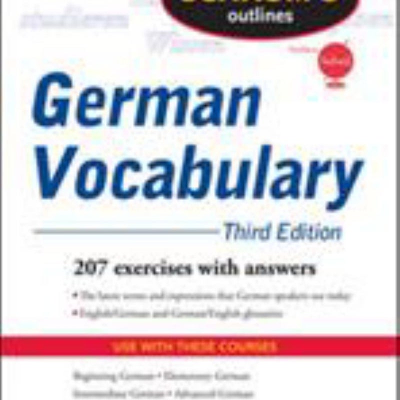 Schaum's Outline of German Vocabulary, 3ed