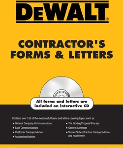 DEWALT Contractor's Forms and Letters