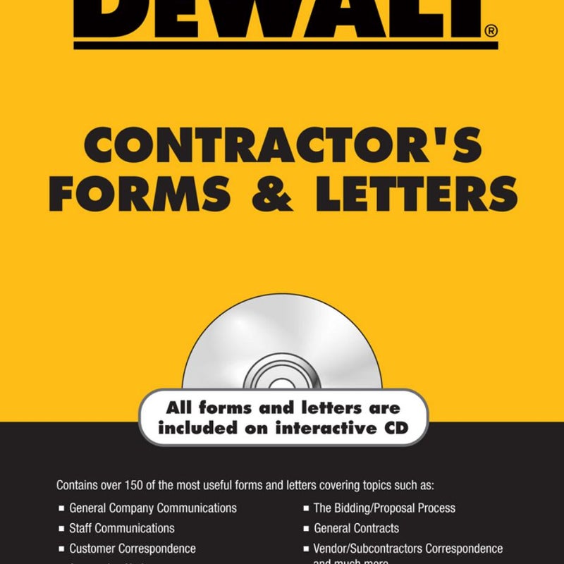 DEWALT Contractor's Forms and Letters