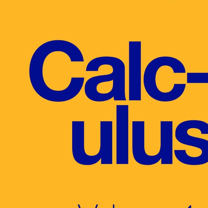 Calculus Volume 1