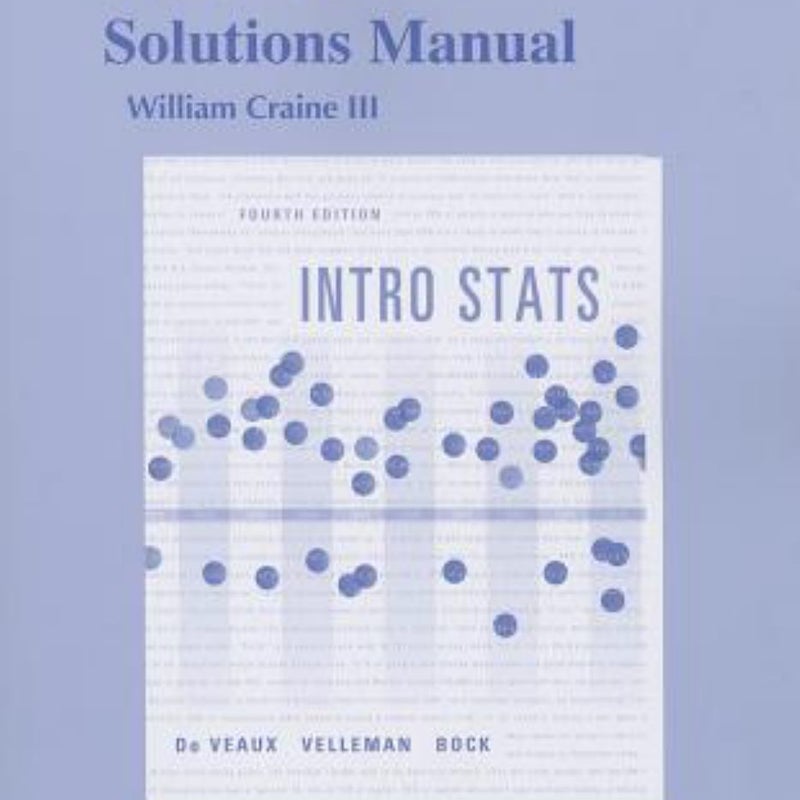 Student's Solutions Manual, Intro Stats