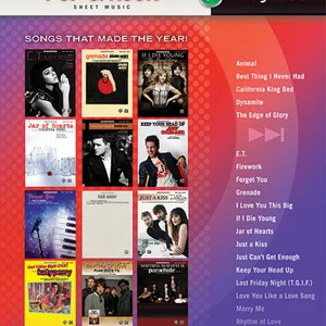 2011 Pop and Rock Sheet Music Playlist