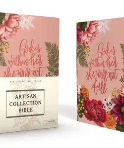 NIV, Artisan Collection Bible, Cloth over Board, Pink Floral, Designed Edges under Gilding, Red Letter Edition, Comfort Print