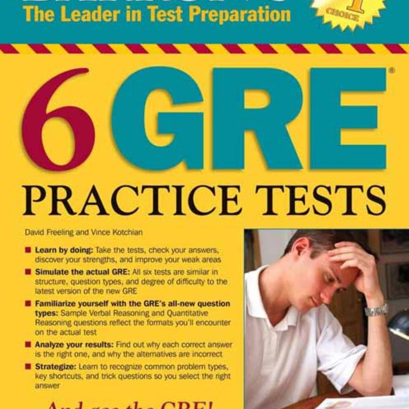 Barron's 6 GRE Practice Tests by David Freeling, Vince Kotchian