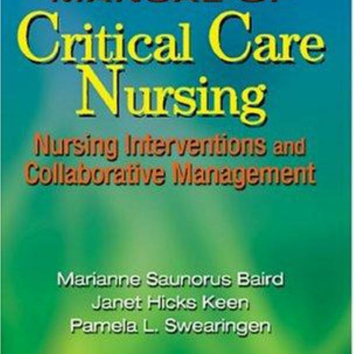 Manual of Critical Care Nursing