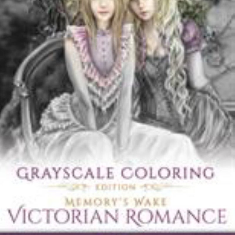 Memory's Wake Victorian Romance - Grayscale Coloring Edition