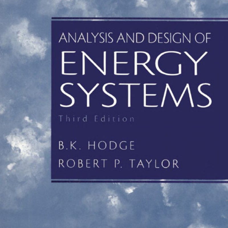 Analysis and Design of Energy Systems