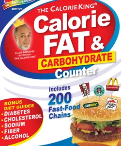 The CalorieKing Calorie, Fat and Carbohydrate Counter 2018