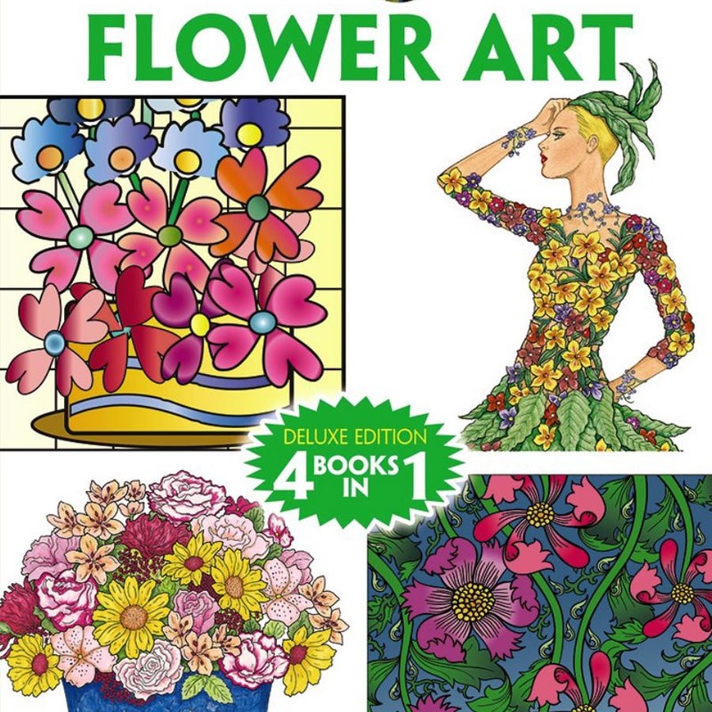 Creative Haven FLOWER ART Coloring Book