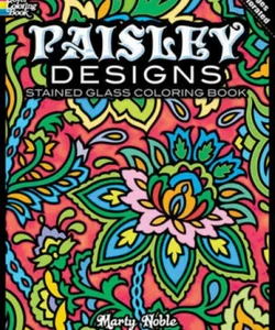 Paisley Designs Stained Glass Coloring Book