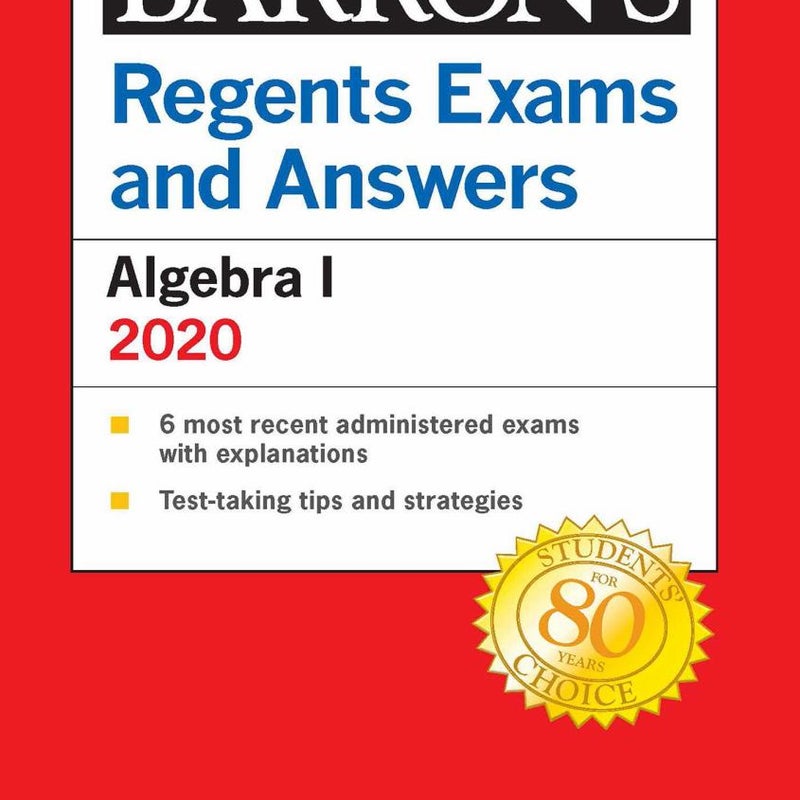 Regents Exams and Answers: Algebra I 2020