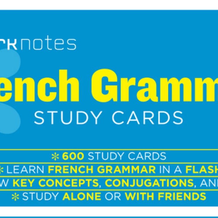 French Grammar SparkNotes Study Cards