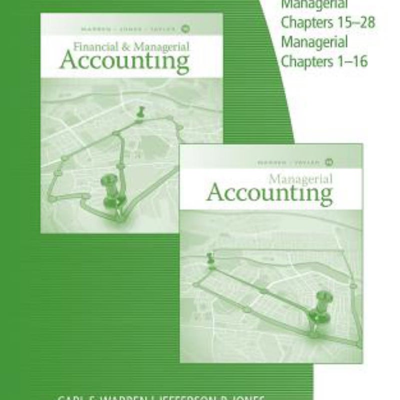 Working Papers, Chapters 15-28 for Warren/Jones/Tayler's Financial and Managerial Accounting