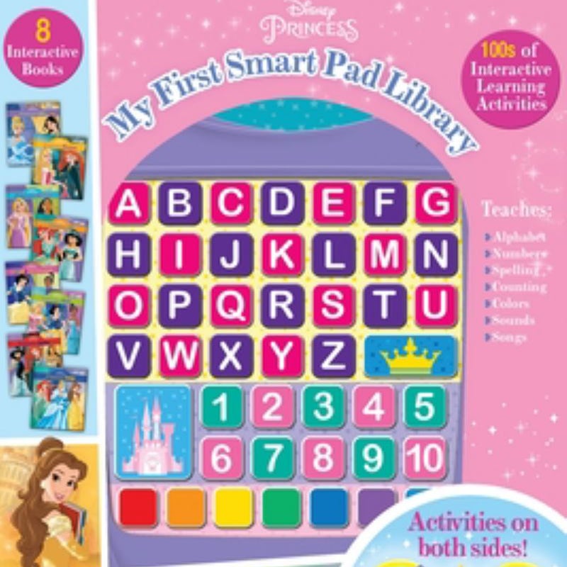MY FIRST SMART PAD DISNEY PRINCESS Electronic Activity Pad and 8-Book  Library by PI Kids