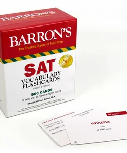 SAT Vocabulary Flashcards: 500 Cards Reflecting the Most Frequently Tested SAT Words + Sorting Ring for Custom Study