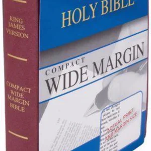 Burgundy Compact Wide Margin Bible King James Version