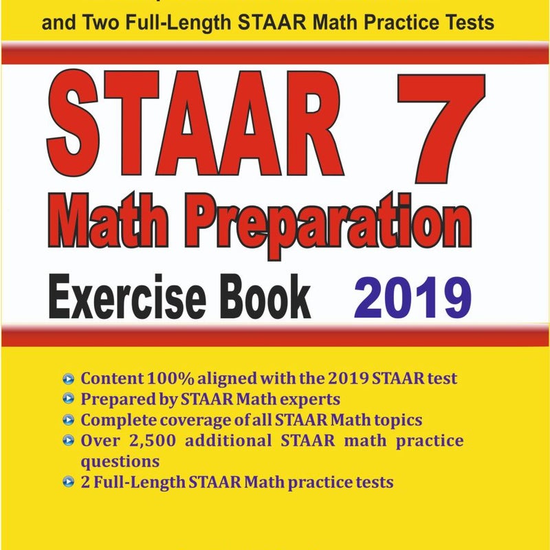 STAAR 7 Math Preparation Exercise Book