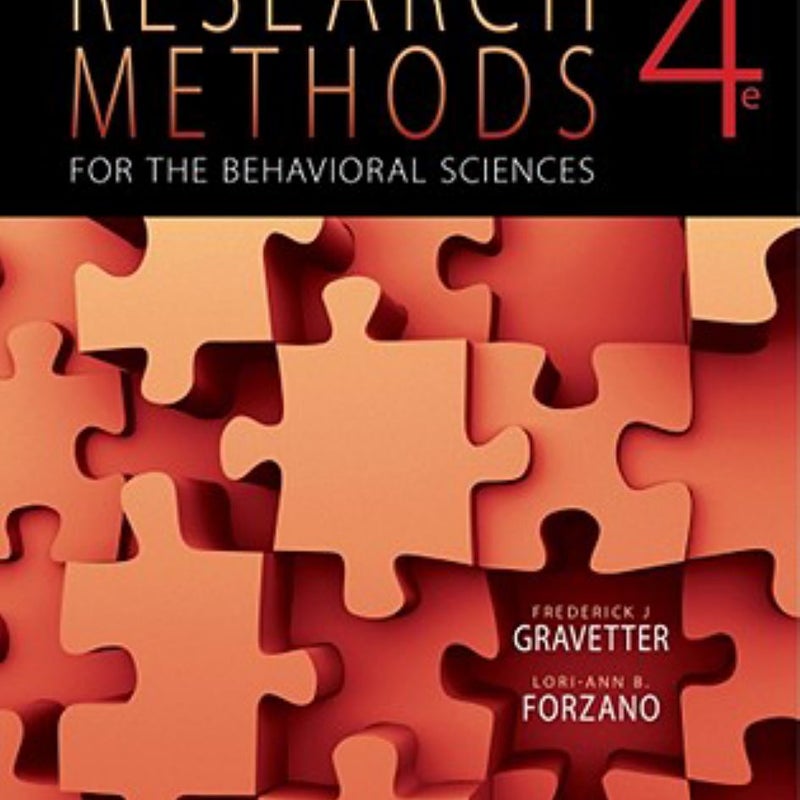 Research Methods for the Behavioral Sciences