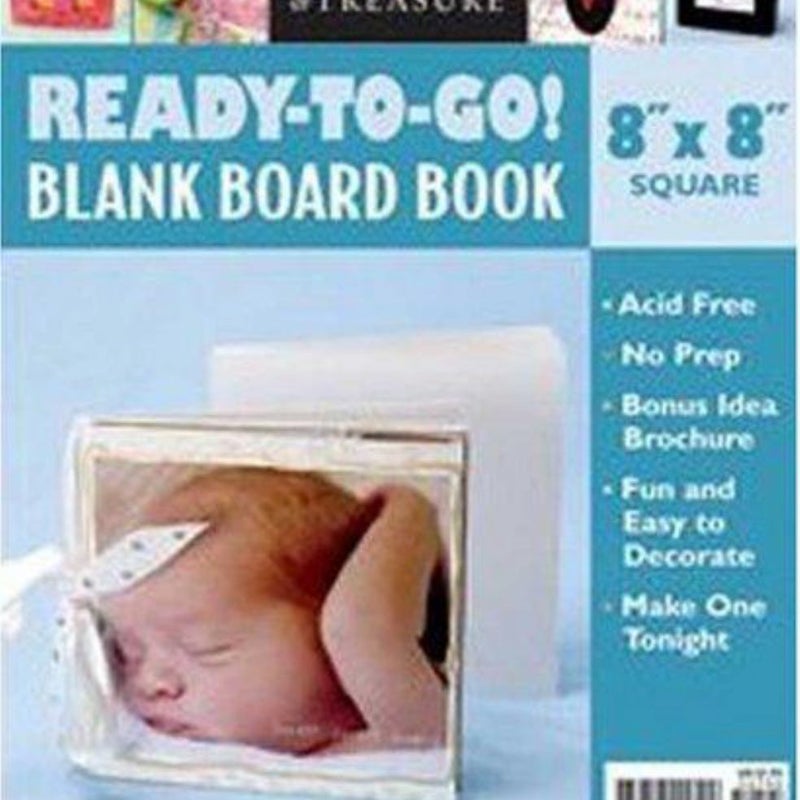 Ready-to-Go Blank Board Book White 8 X 8 Square